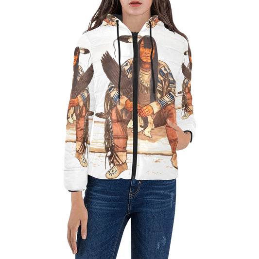 CONTEMPLATION Women's Padded Hooded Jacket (ModelH46)