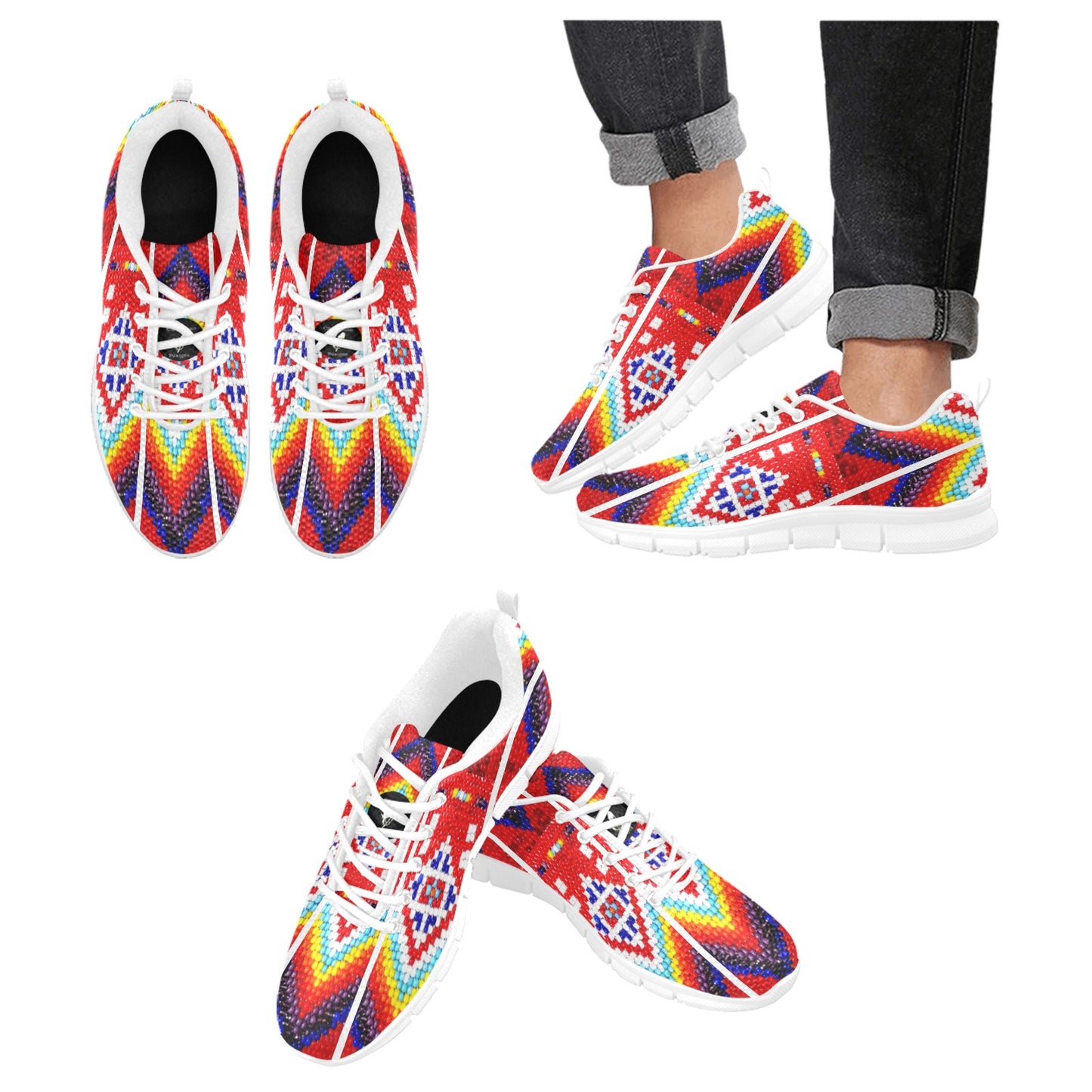 RED BEADS MOCCA Men & Women Sneakers